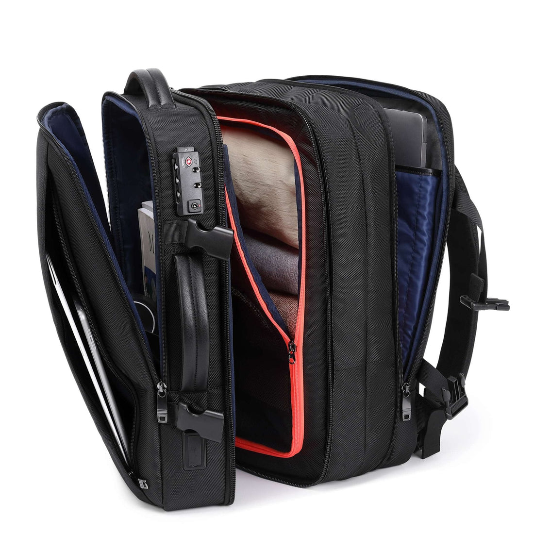 Pro Travel Vegan Backpack 401 - Expandable &amp; Lock by Doshi FCSA