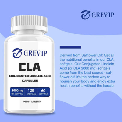 CLA - Fat Burner, Appetite Suppressant, Weight Management, Lean Muscle and Tone - 120 Capsules