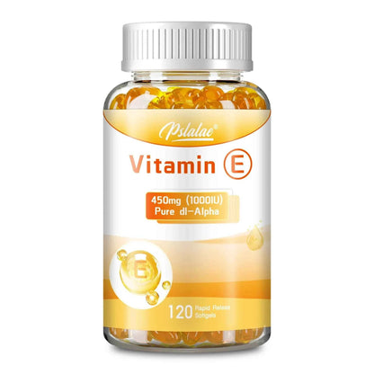 Vitamin E - Promotes Skin, Hair, Nails, Immune and Eye Health, Antioxidant - 120 Capsules
