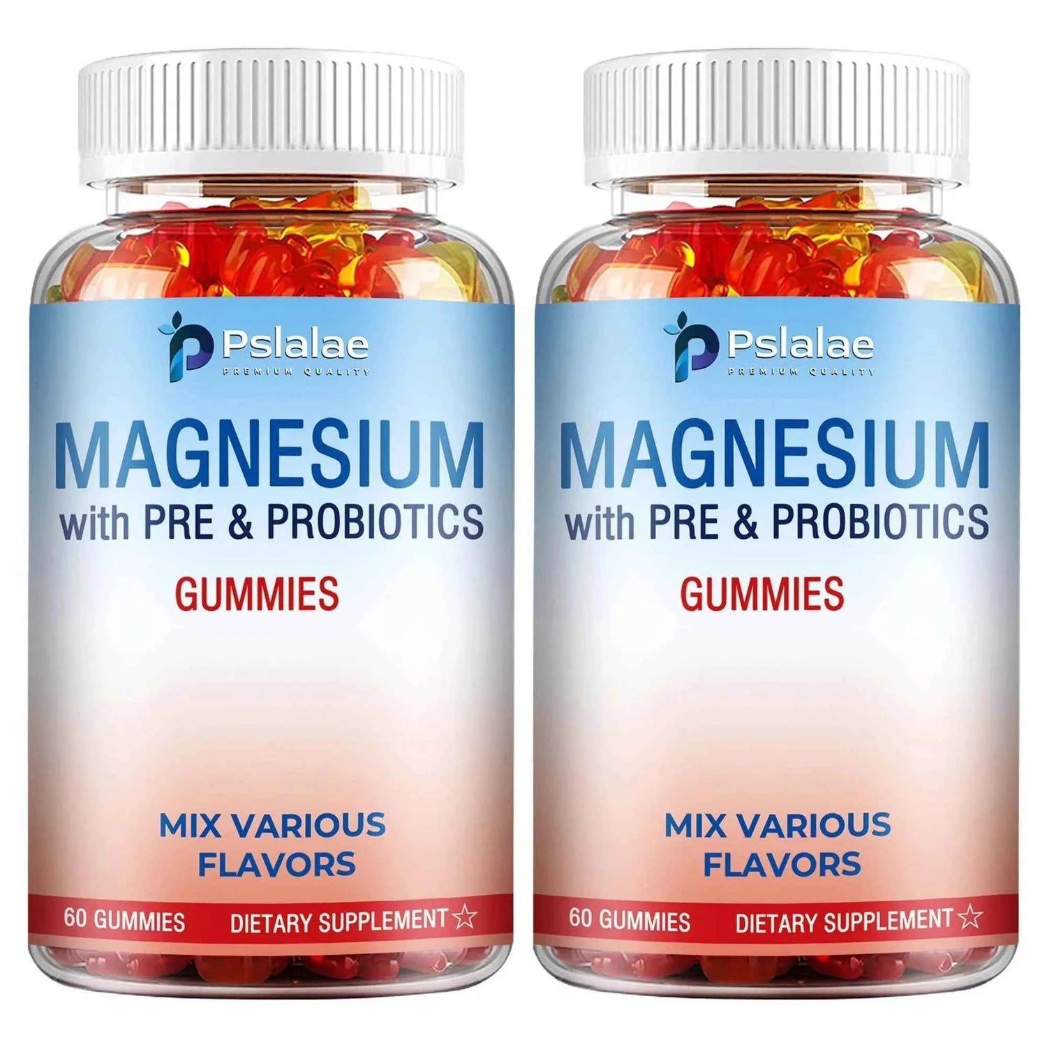 Magnesium Citrate - Supports Muscles, Nerves, Bones and Heart, Reduce Stress and Improve Sleep - 60 Gummies