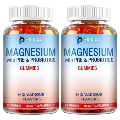 Magnesium Citrate - Supports Muscles, Nerves, Bones and Heart, Reduce Stress and Improve Sleep - 60 Gummies