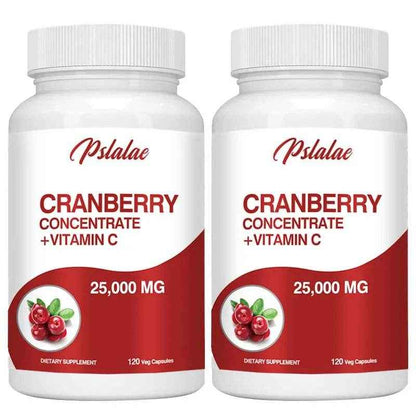 Cranberry Extract Supplement 25,000 Mg - Prostate Support, Aids Urination Contains Vitamin C and Vitamin E - 120 Capsules