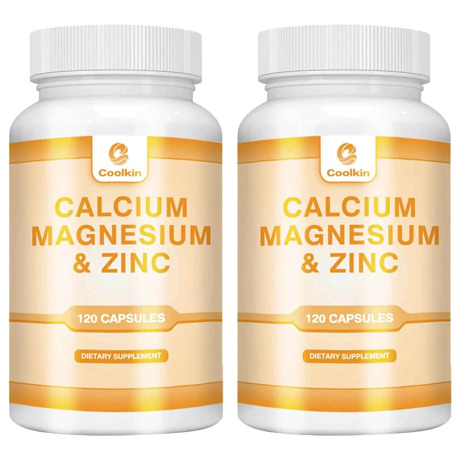Calcium + Magnesium + Zinc Capsules - Supports Bone Health, Nerve and Muscle Function, Immune Support - 120 Capsules