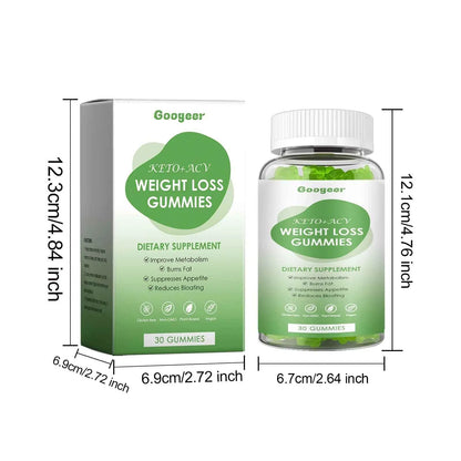 Googeer 30pcs Slimming Body Gummies Fat Burner Energy Support Dietary Supplement Fruit Flavor Anti Cellulite Weight Loss Gummies