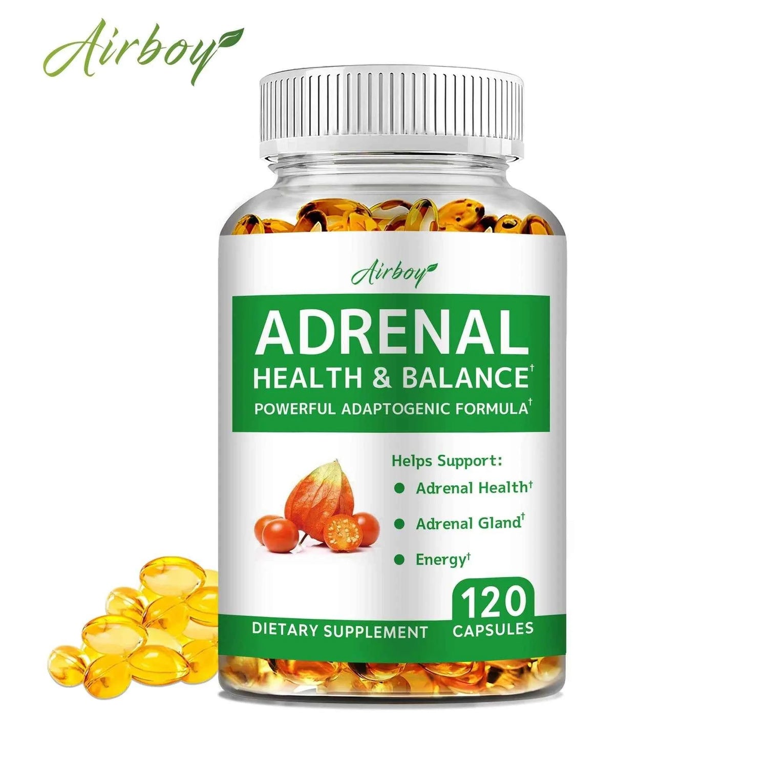 Adrenal Support - Releases Adrenal Fatigue, Cortisol Manager, Relaxes Stress and Anxiety, and Boosts Mood - 120 Capsules