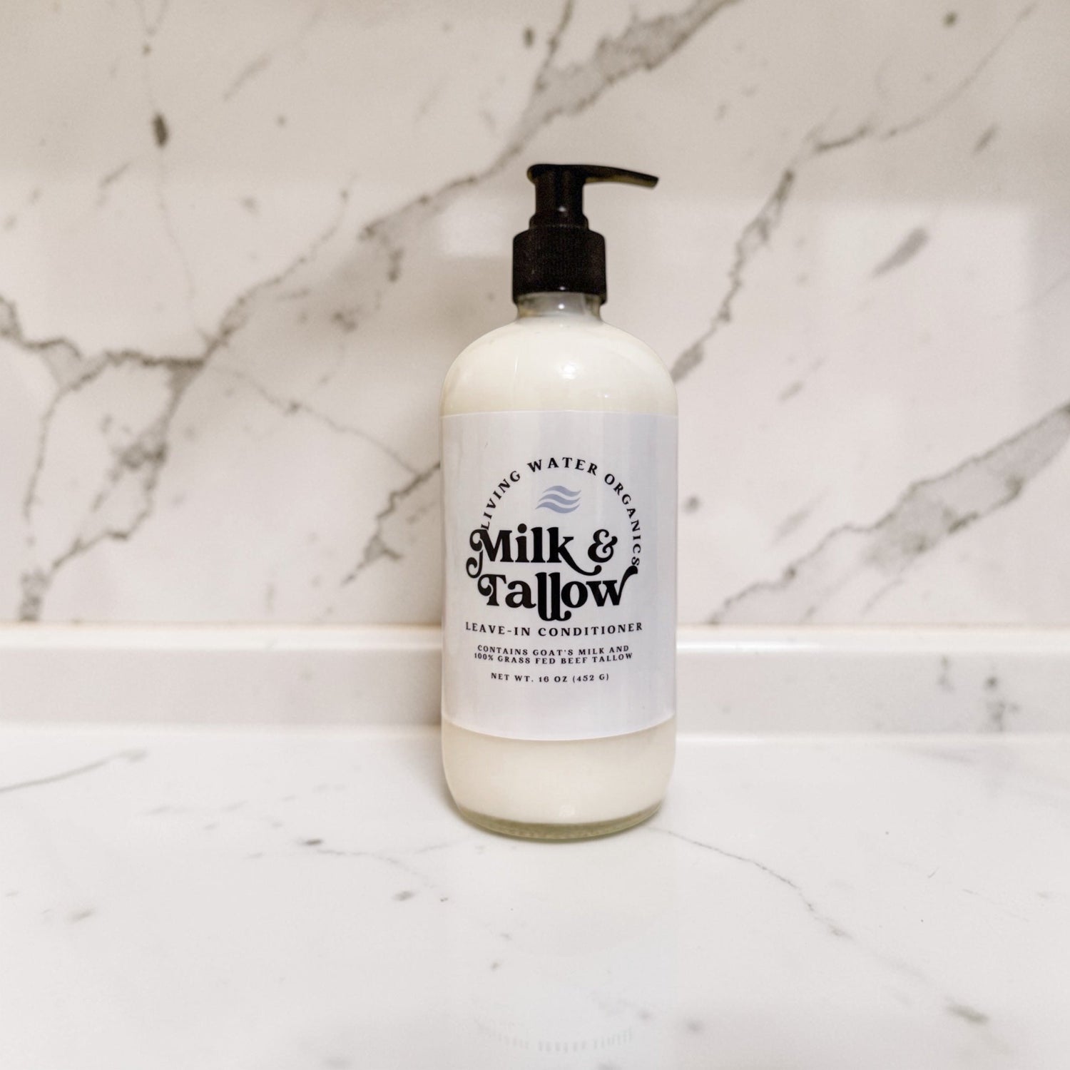 Goat Milk and Tallow Leave-In Conditioner by Living Water Organics