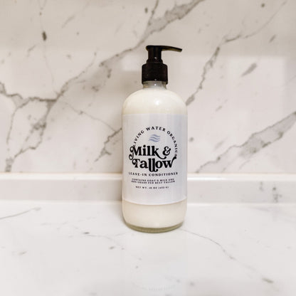 Goat Milk and Tallow Leave-In Conditioner by Living Water Organics