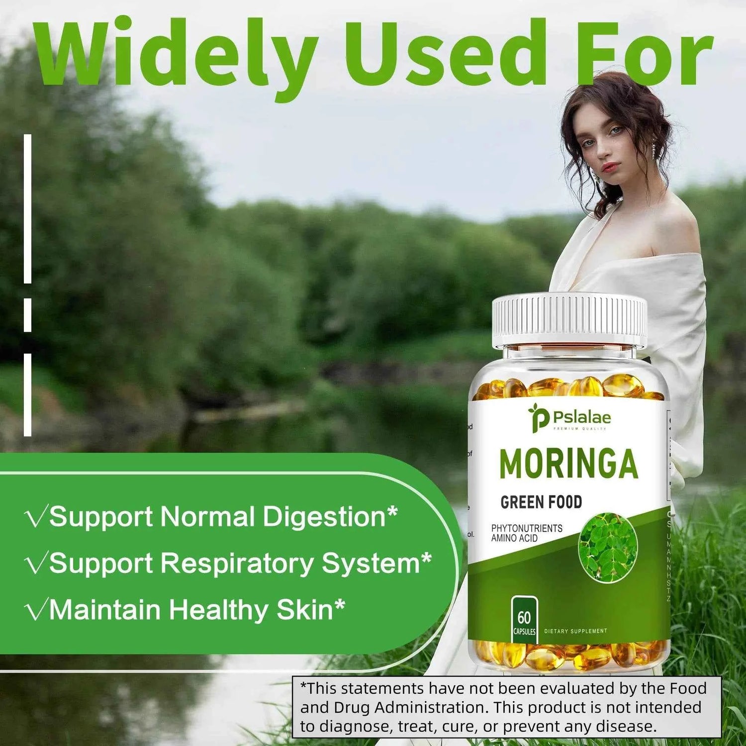 Moringa Supplement - Promote Bone, Joint, Immune Health | Enhance Energy, Endurance, Concentration - 60 Capsules