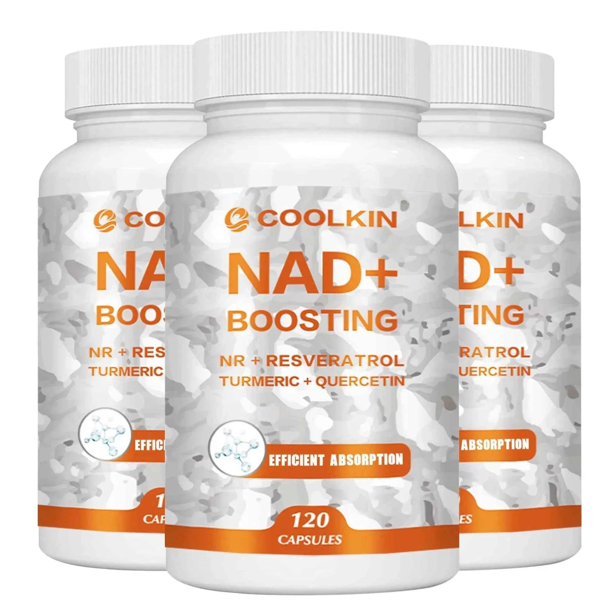 NAD + Boosting - with Trans-resveratrol, Quercetin - Enhance Cell Vitality and Help Cell Repair, Anti-aging - 120 Capsules