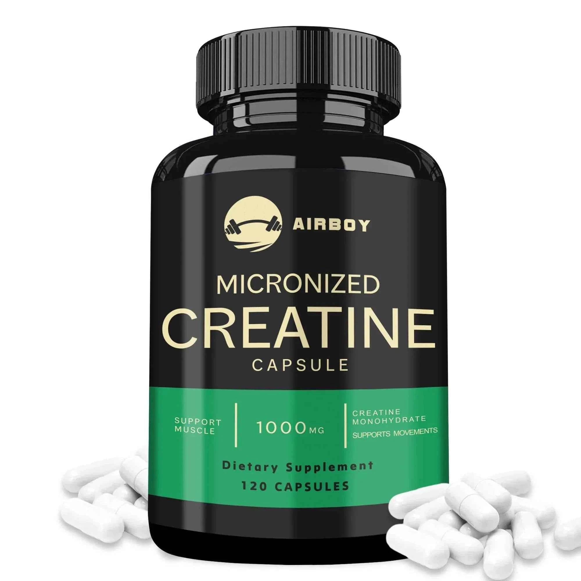 Micronized Creatine Capsules - for Muscle Endurance, Build Muscle &amp; Enhance Performance - 120 Capsules
