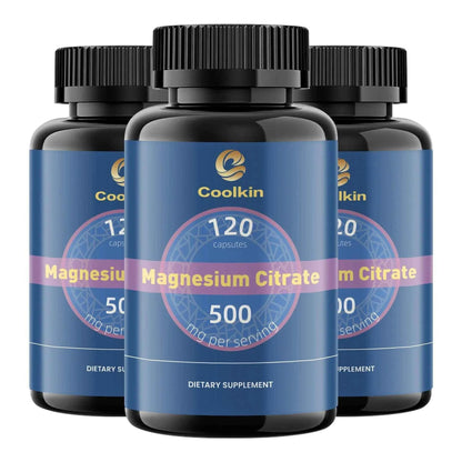 Magnesium Citrate Capsules - Muscle, Bone, Heart, Nervous System Support, Improve Sleep - 120 Capsules