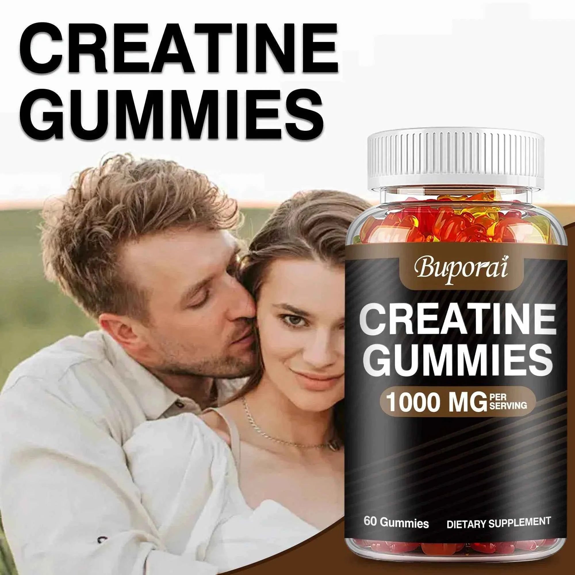 Creatine Monohydrate - Boost Energy, Build Muscle Mass, and Improve Athletic Performance - 60 Gummies