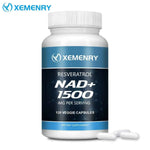 NAD + Resveratrol - Anti-aging, Helps Boost Energy, Promotes Cell and Skin Health - 120 Capsules