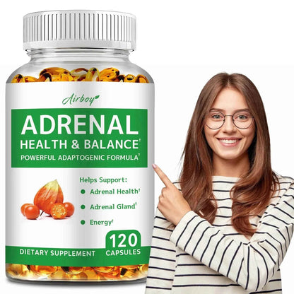 Adrenal Support - Releases Adrenal Fatigue, Cortisol Manager, Relaxes Stress and Anxiety, and Boosts Mood - 120 Capsules
