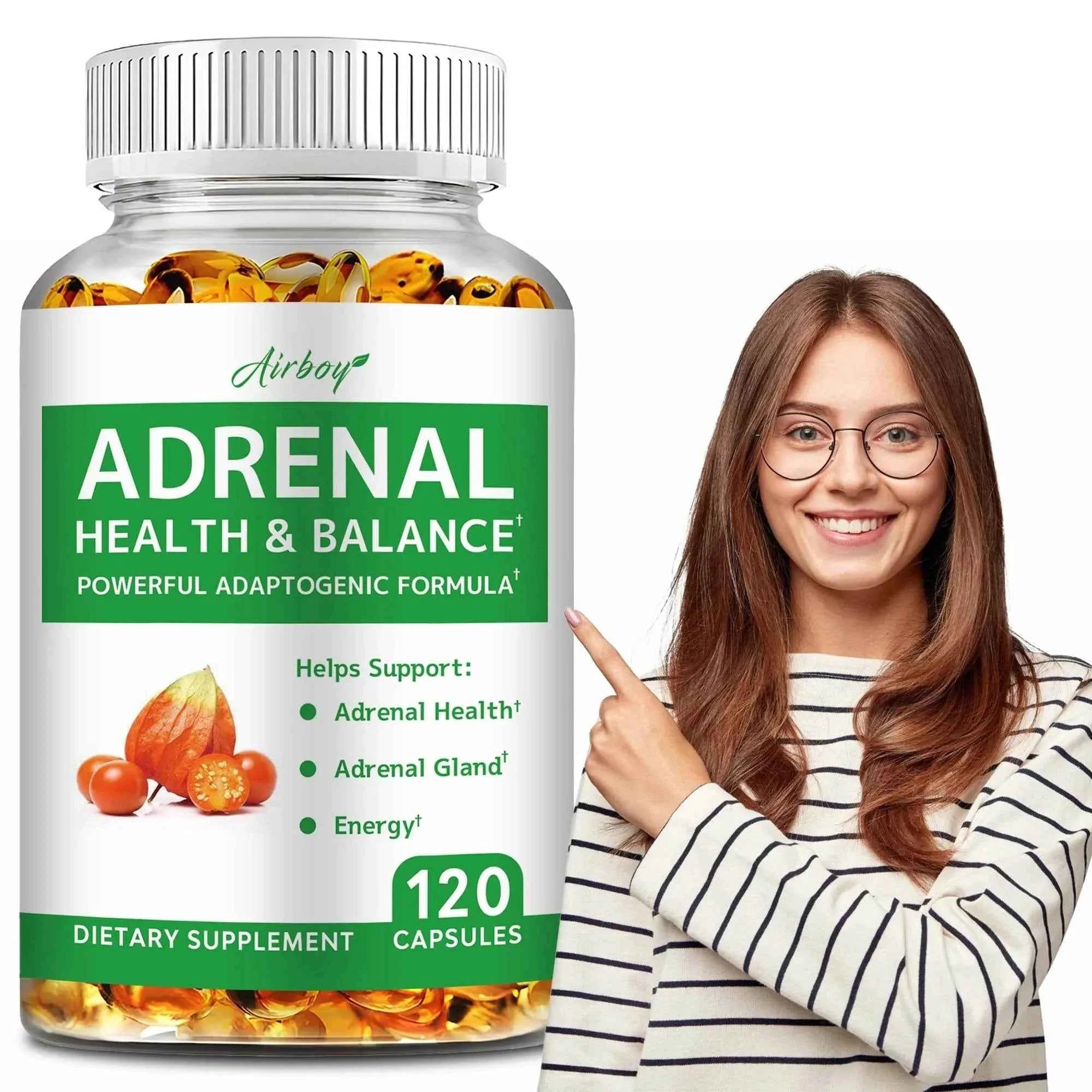 Adrenal Support - Releases Adrenal Fatigue, Cortisol Manager, Relaxes Stress and Anxiety, and Boosts Mood - 120 Capsules