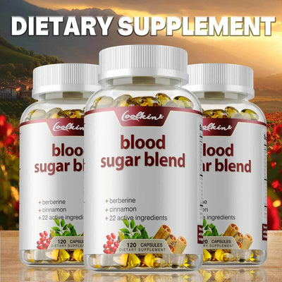 Blood Sugar Blend Capsules - Maintains Healthy Blood Sugar Levels and Supports Heart and Cardiovascular Health - 120 Capsules