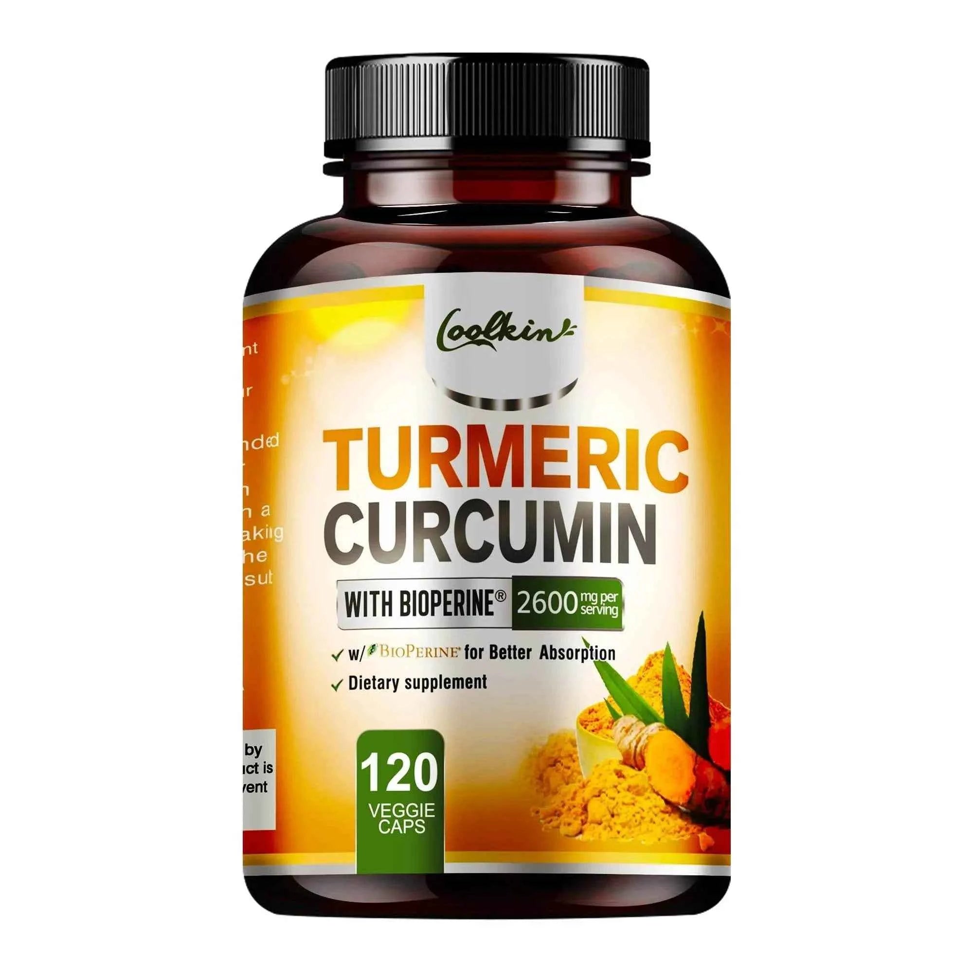 Turmeric Curcumin - 95% Curcumin &amp; Bioperine - Highly Absorbable Turmeric Supplement, Joint &amp; Digestion Health - 120 Capsules