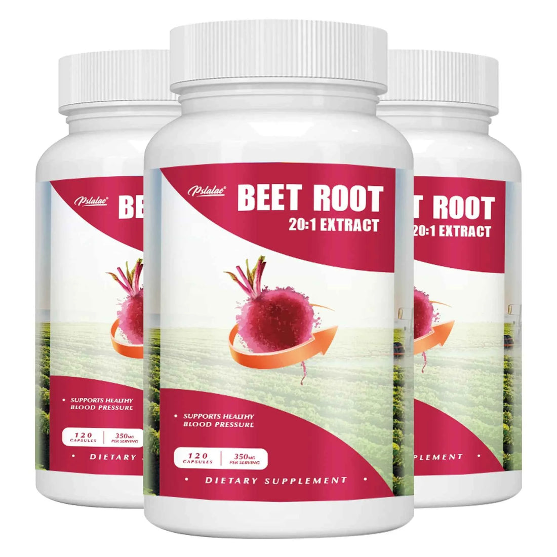 Beet Root Supplement 120 Capsules Supports Blood Pressure Athletic Performance Digestive Health Immune System
