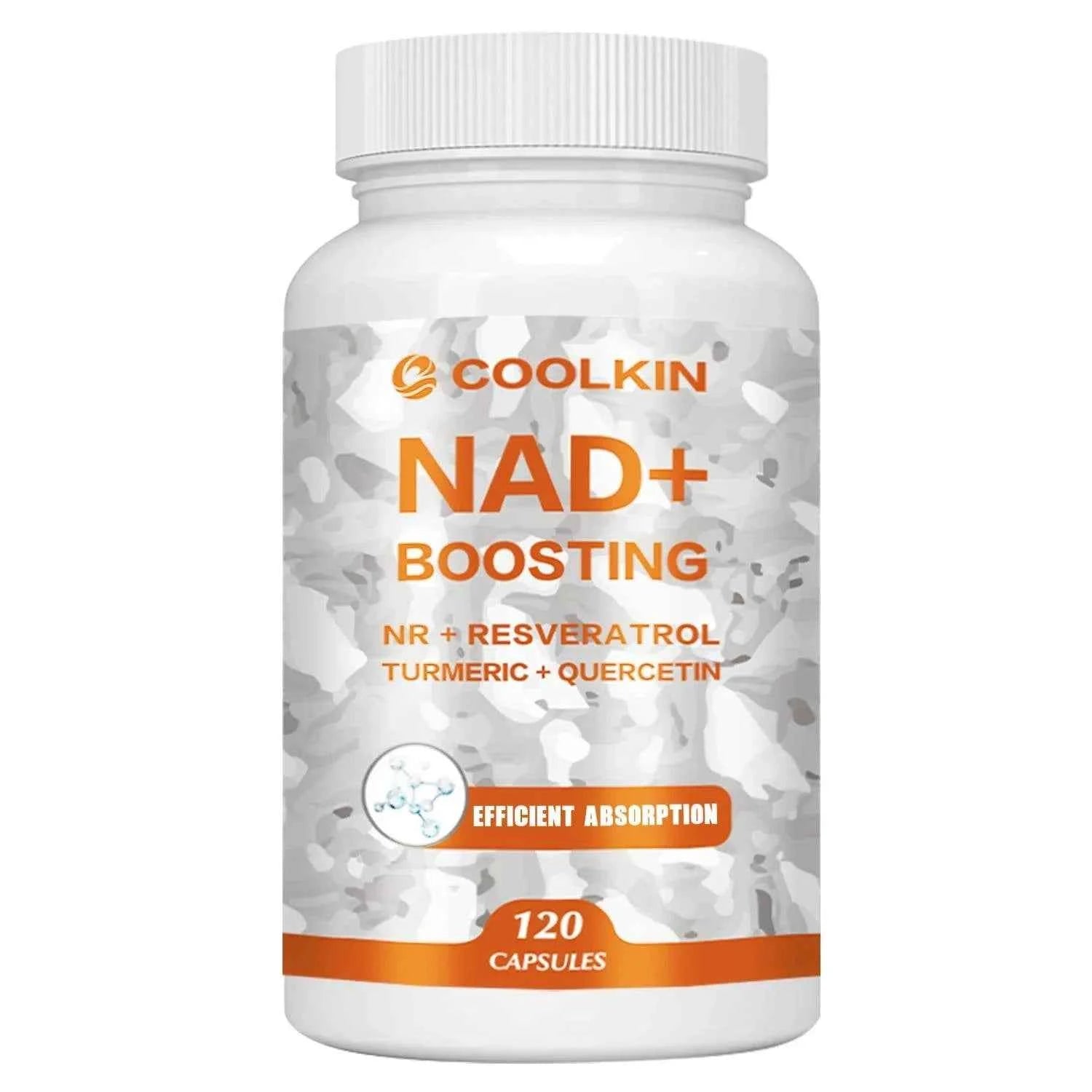 NAD + Boosting - with Trans-resveratrol, Quercetin - Enhance Cell Vitality and Help Cell Repair, Anti-aging - 120 Capsules