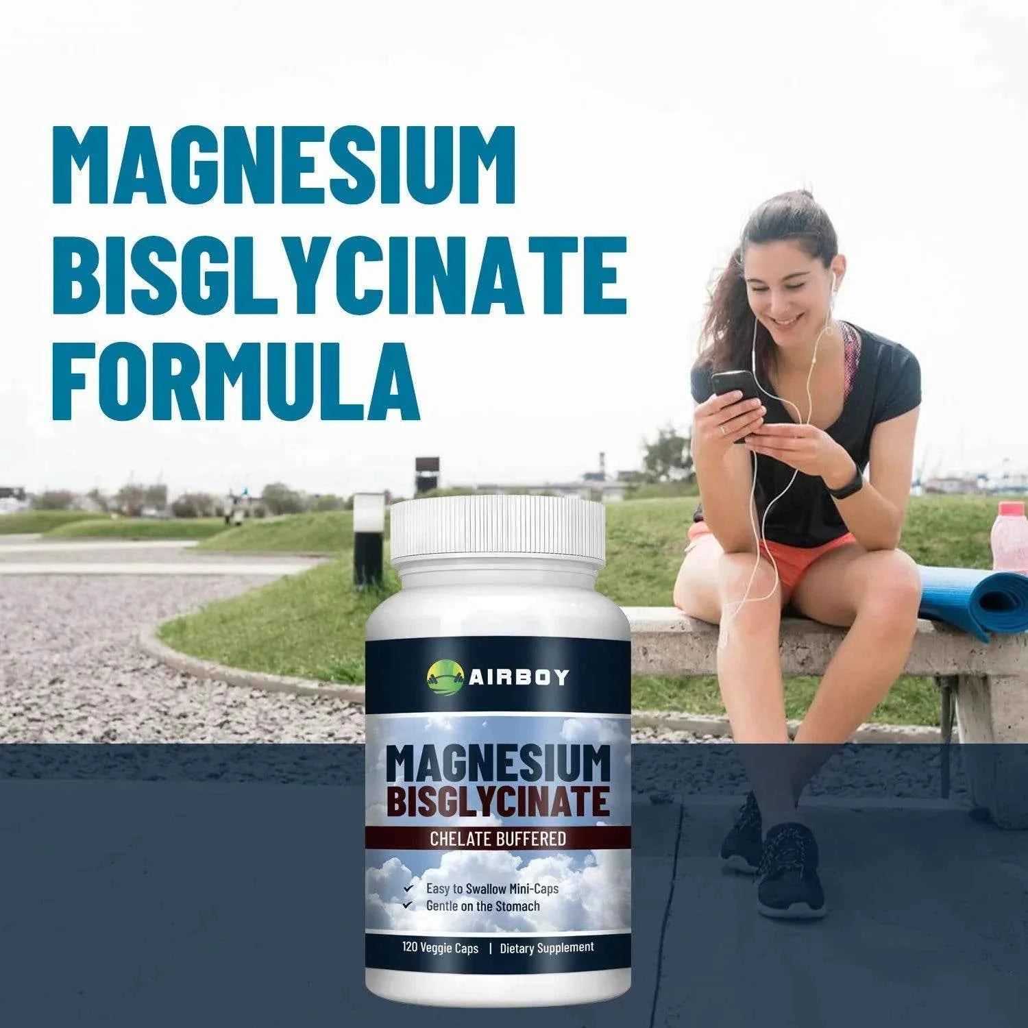 Magnesium Bisglycinate Supplement - Muscle, Nerve, Sleep, Joints, Bones Health, Immune &amp; Energy - 120 Capsules