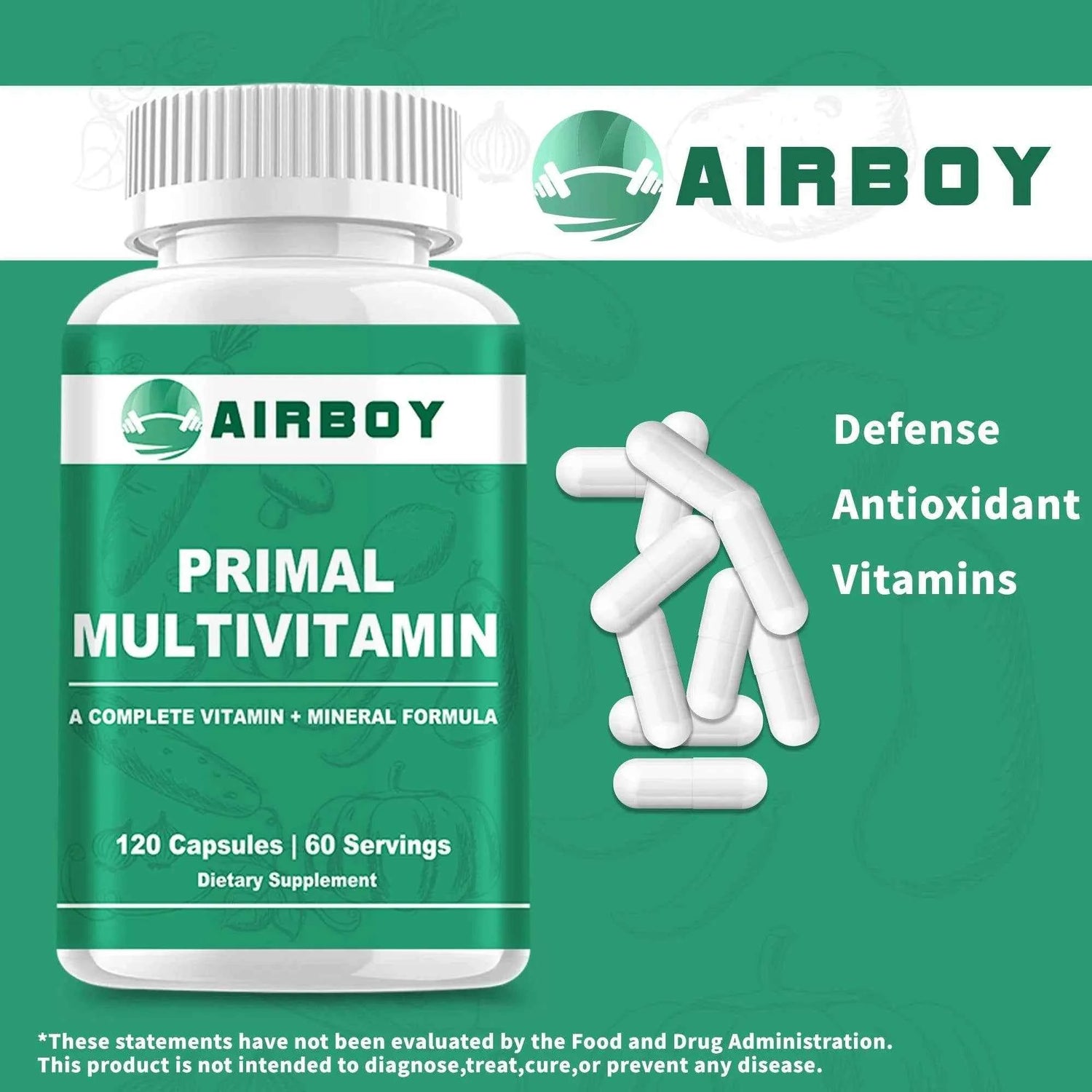 Multivitamin for Men and Women Supplement - Strengthen The Immune System and Improve Performance, Boost Energy - 120 Capsules