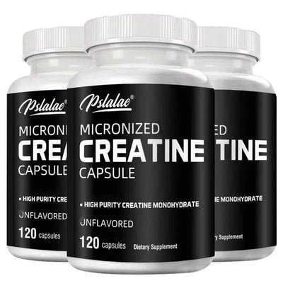 Micronized Creatine - Enhance Muscle Endurance and Improve Athletic Performance - 120 Capsules