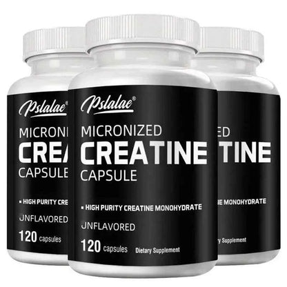Micronized Creatine - Enhance Muscle Endurance and Improve Athletic Performance - 120 Capsules