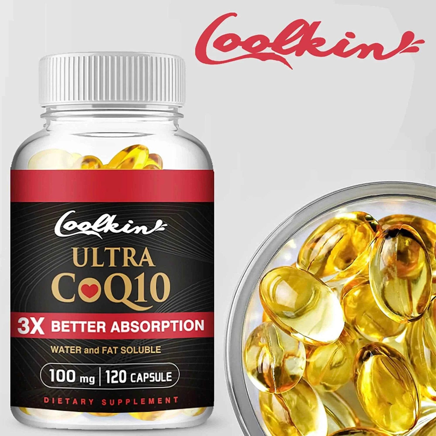 Ultra CoQ10 - Provides Energy, Supports Heart and Cardiovascular Health, Antioxidant - 120 Capsules