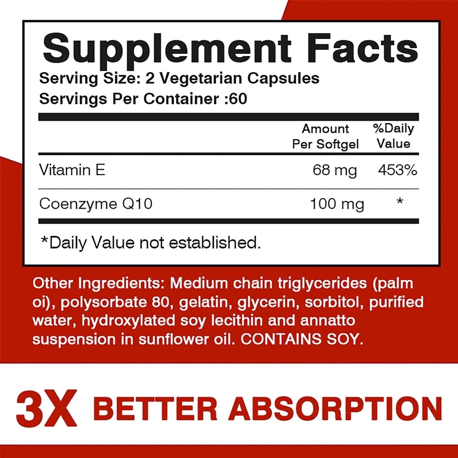 Ultra CoQ10 - Provides Energy, Supports Heart and Cardiovascular Health, Antioxidant - 120 Capsules