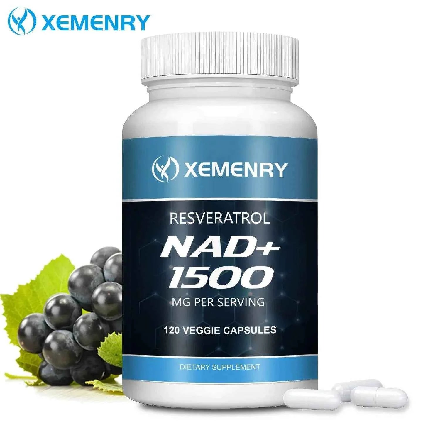 NAD Supplements - with Resveratrol - Natural Energy Supplement, Support Cell Health, Anti-aging, Enhance Immunity - 120 Capsules