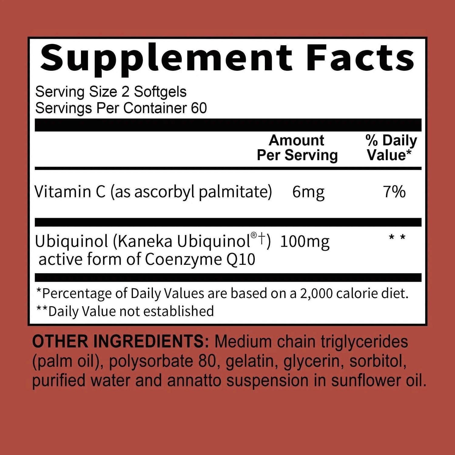 Ubiquinol CoQ10 100mg - Antioxidant, Support Brain, Heart &amp; Cardiovascular Health, Balance Blood Pressure - 120 Capsules