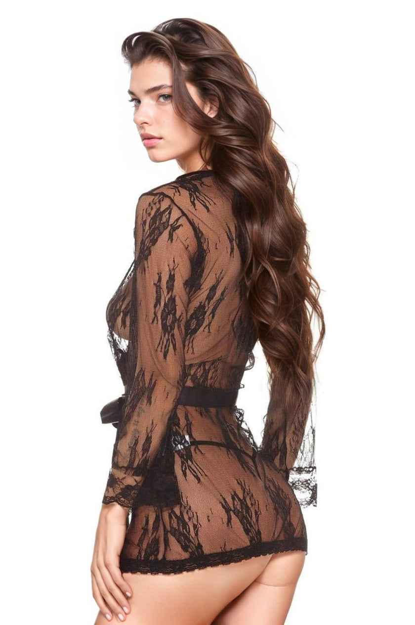Delicate Lace Short Robe