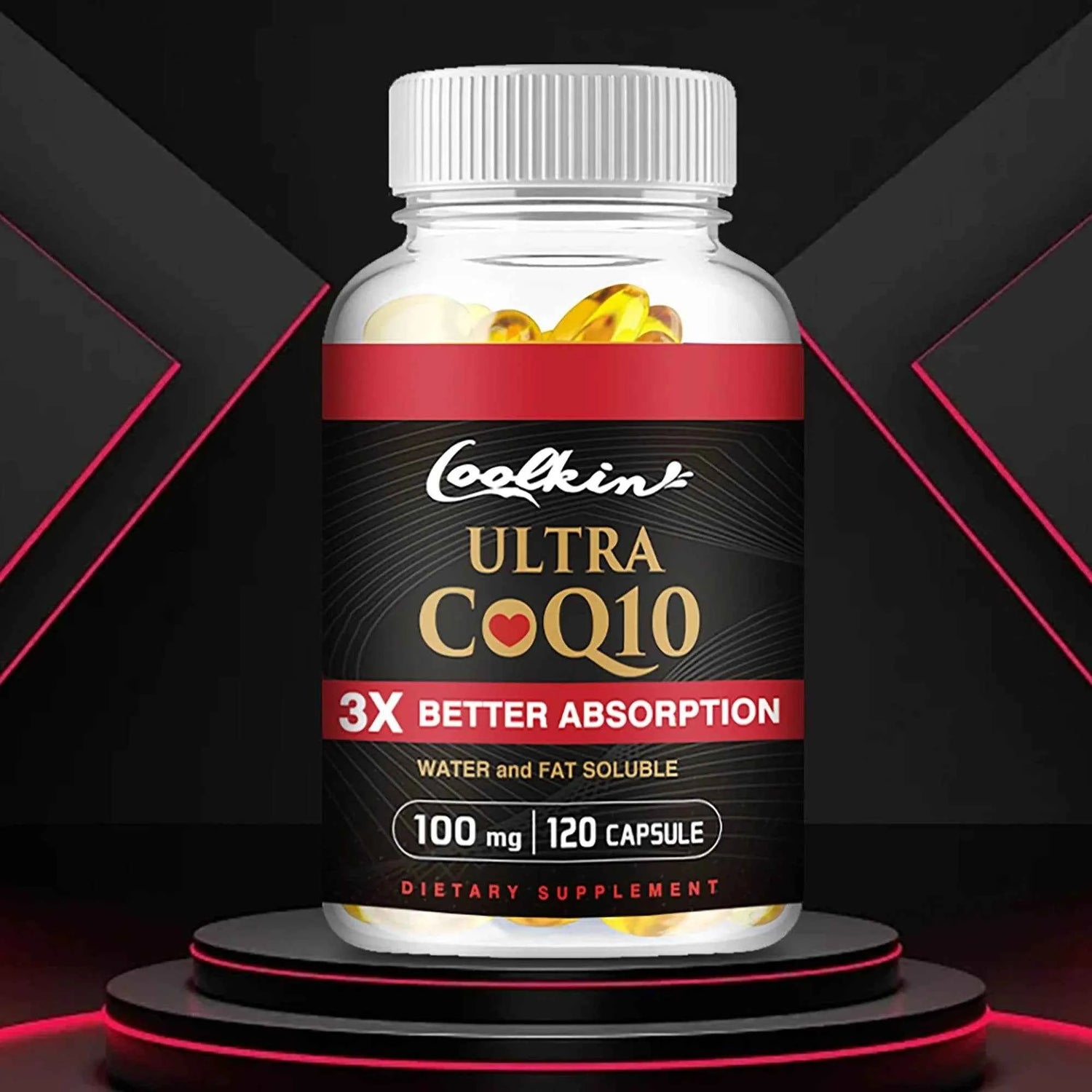Ultra CoQ10 - Provides Energy, Supports Heart and Cardiovascular Health, Antioxidant - 120 Capsules