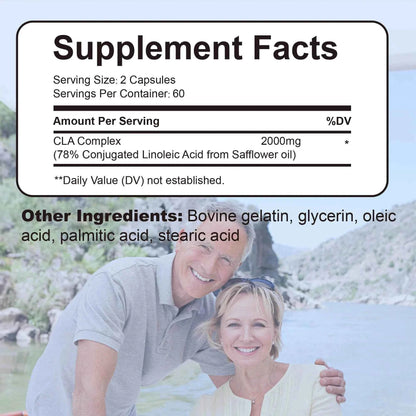 CLA - Fat Burner, Appetite Suppressant, Weight Management, Lean Muscle and Tone - 120 Capsules