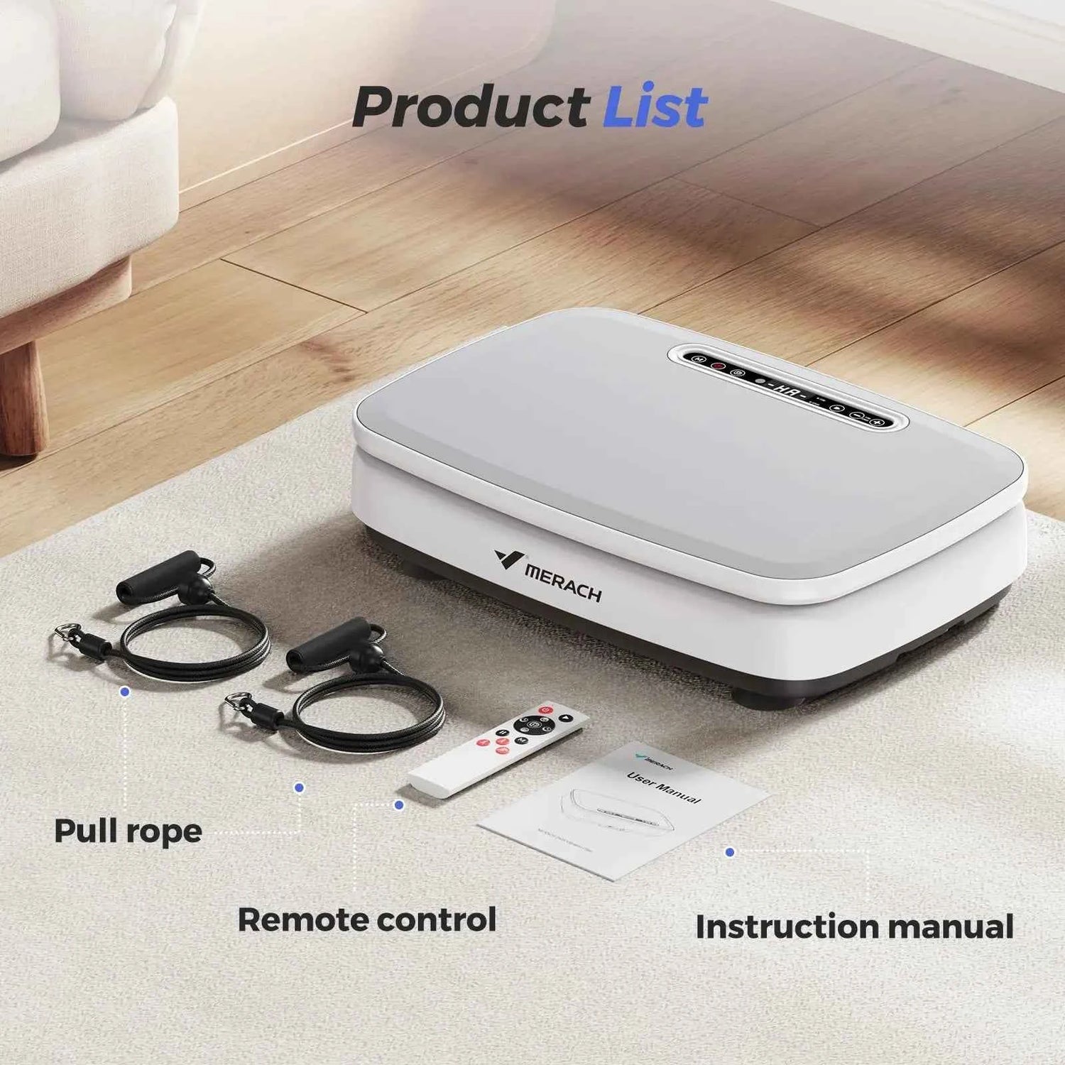 MERACH LED Vibration Plate Platform – Whole Body Workout &amp; Lymphatic Drainage Machine