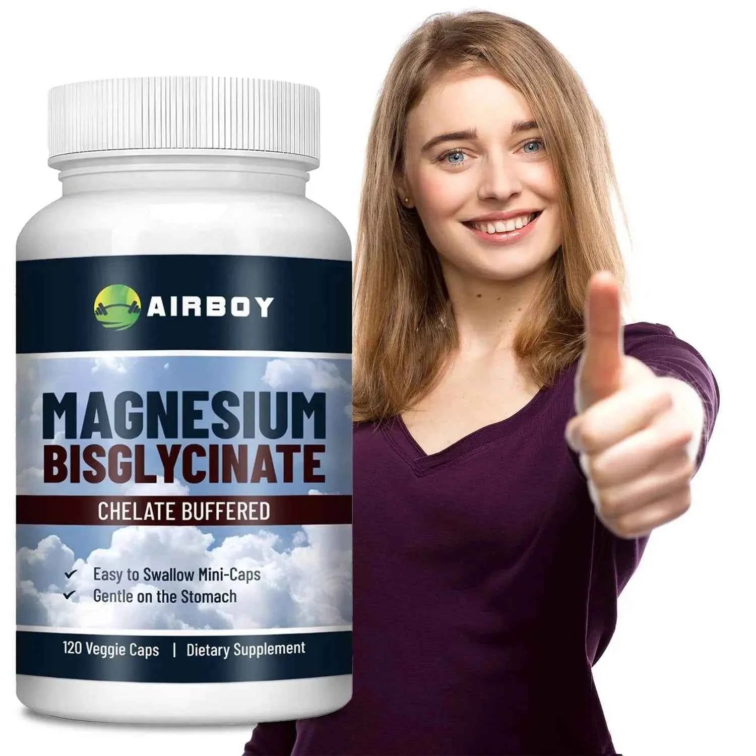 Magnesium Bisglycinate Supplement - Muscle, Nerve, Sleep, Joints, Bones Health, Immune &amp; Energy - 120 Capsules