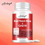 Red Yeast Rice   CoQ10 - Supports Heart, Cardiovascular Health, and Maintains Healthy Cholesterol Levels - 120 Capsules
