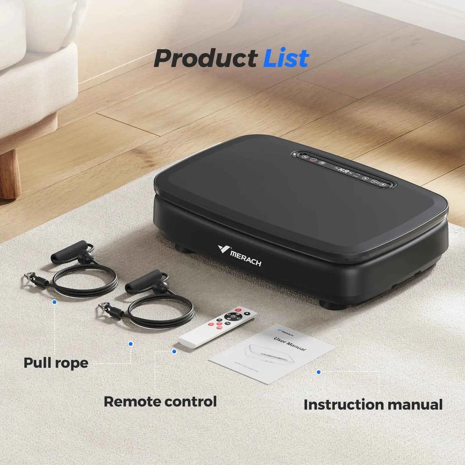 MERACH LED Vibration Plate Platform – Whole Body Workout &amp; Lymphatic Drainage Machine