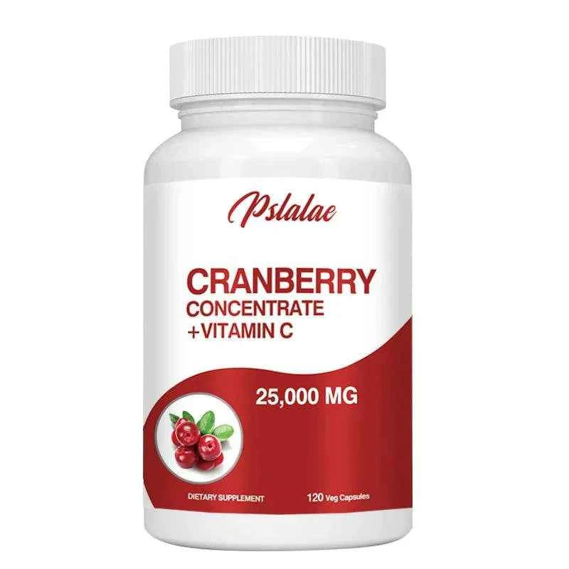 Cranberry Extract Supplement 25,000 Mg - Prostate Support, Aids Urination Contains Vitamin C and Vitamin E - 120 Capsules
