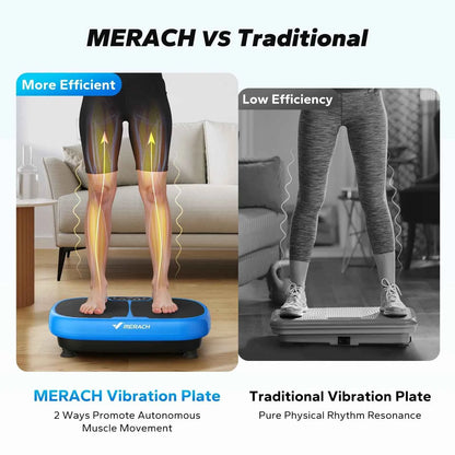 MERACH EMS Vibration Plate – Whole Body Platform for Lymphatic Drainage, Pain Relief &amp; Weight Loss