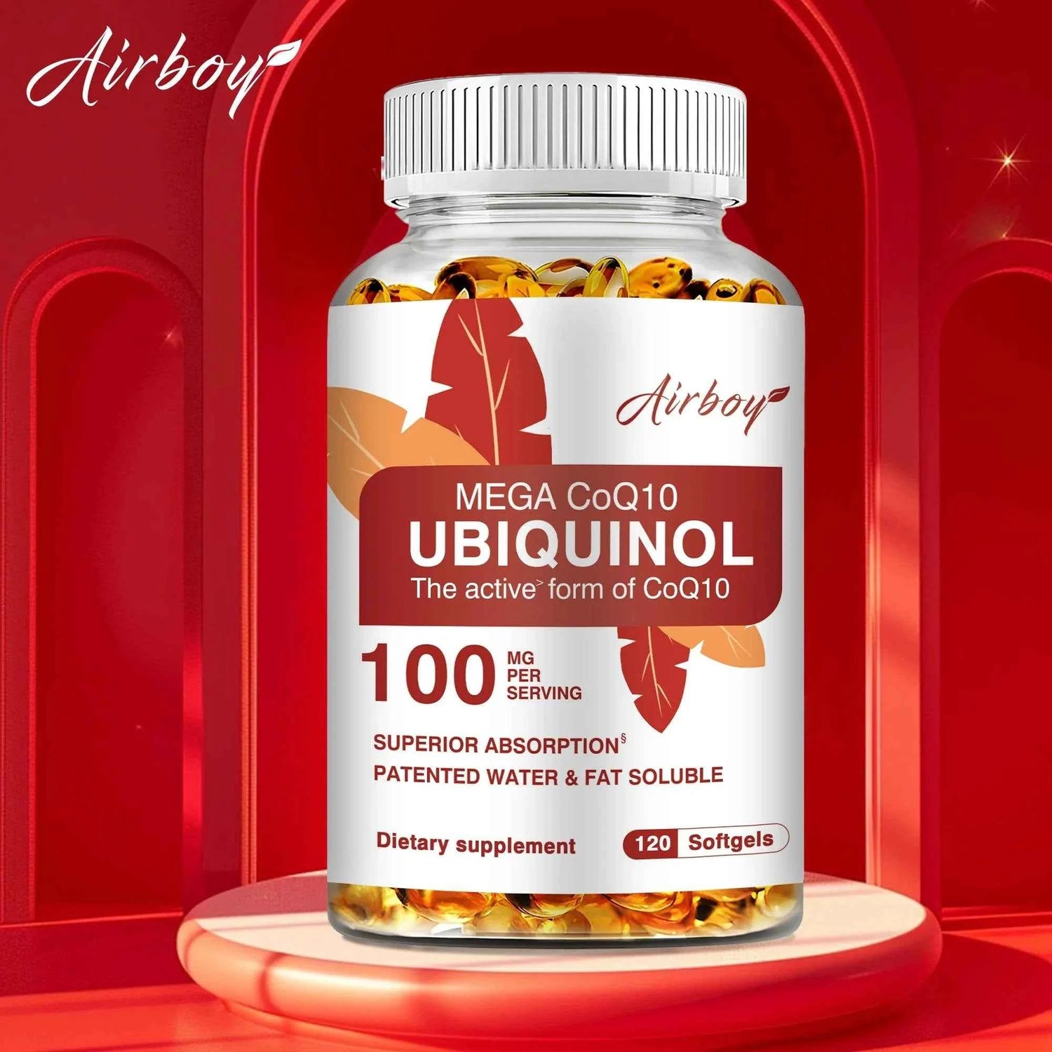 Ubiquinol CoQ10 100mg - Antioxidant, Support Brain, Heart &amp; Cardiovascular Health, Balance Blood Pressure - 120 Capsules