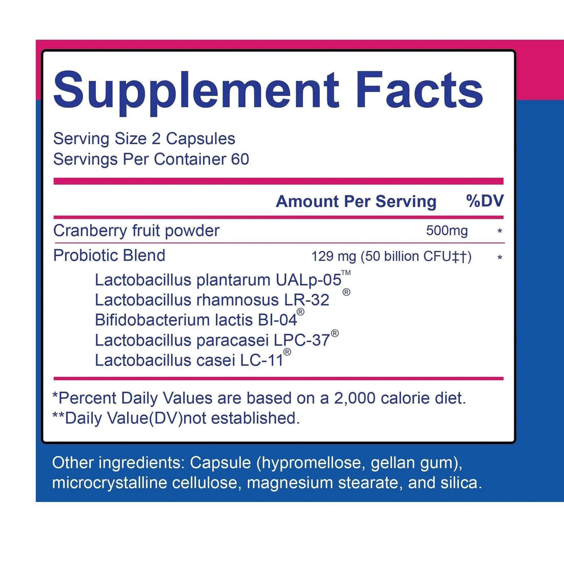 Yeast + Vaginal PH Support Probiotics - Promotes Urinary Tract Health, Digestion and Immune Support - 120 Capsules