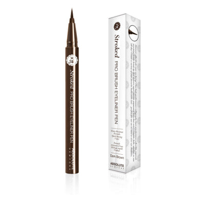 ABSOLUTE Stroked Pro Brush Eyeliner Pen - Dark Brown -  Dark Brown - DestGlow