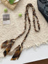 Linen Woven Belt With Fringes by LINTICO