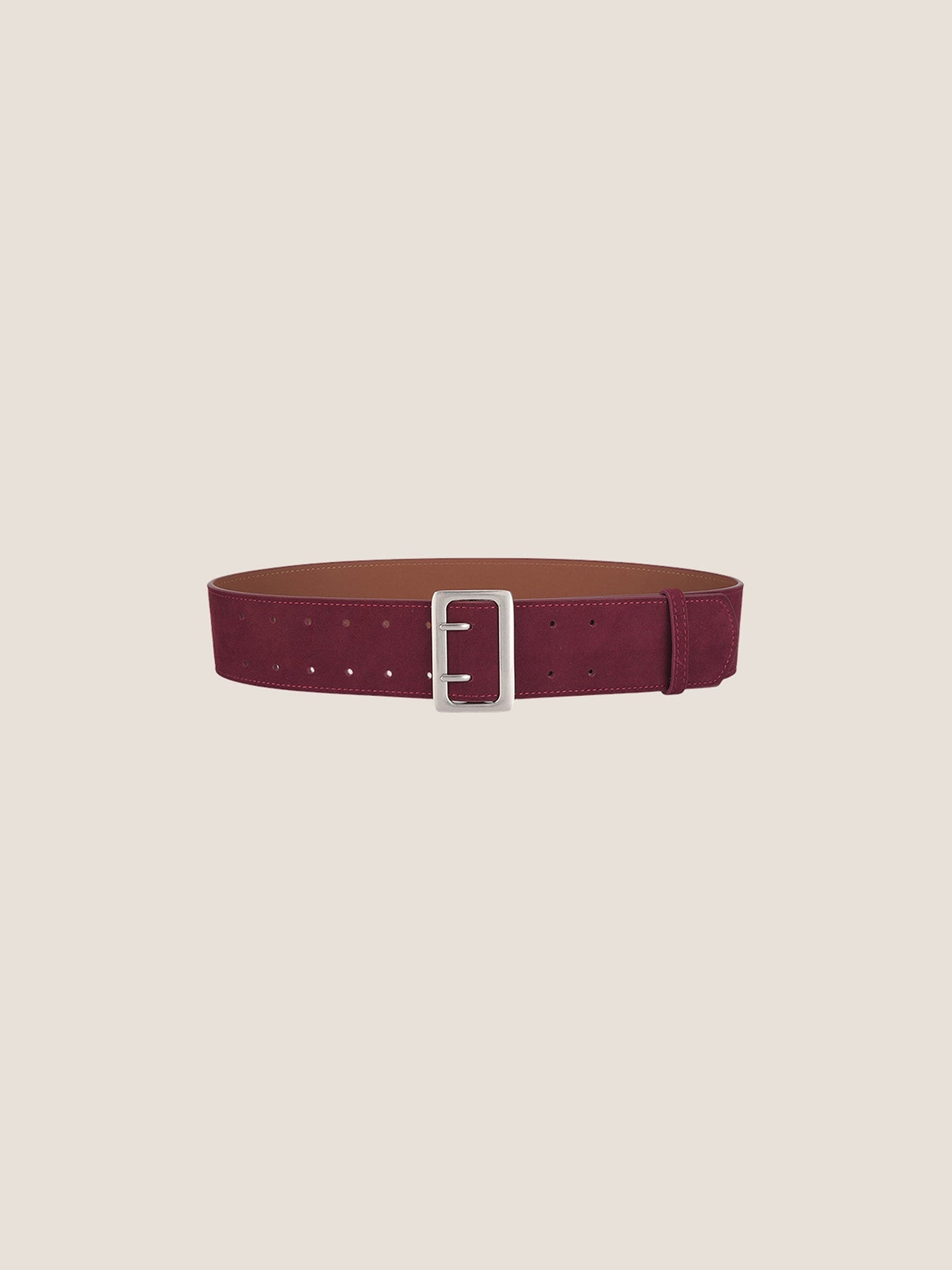 Cowhide Wide Retro Matte Belt by LINTICO