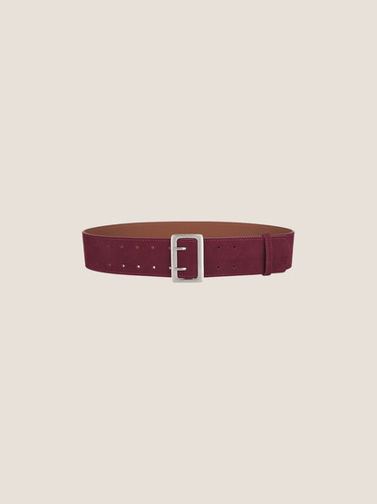 Cowhide Wide Retro Matte Belt by LINTICO