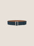 Cowhide Wide Retro Matte Belt by LINTICO