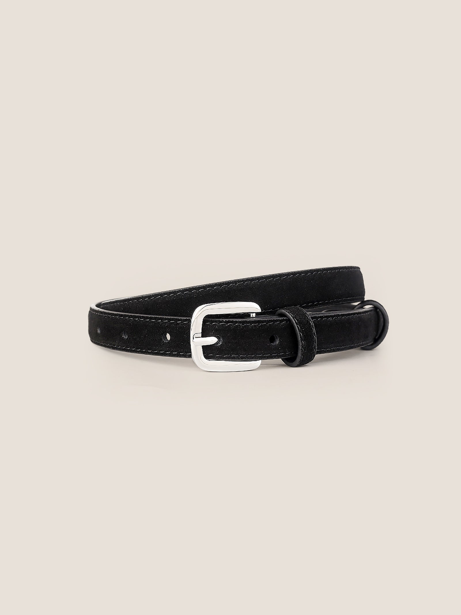 Luxury Suede Decorative Belt With Durable Alloy Buckle by LINTICO