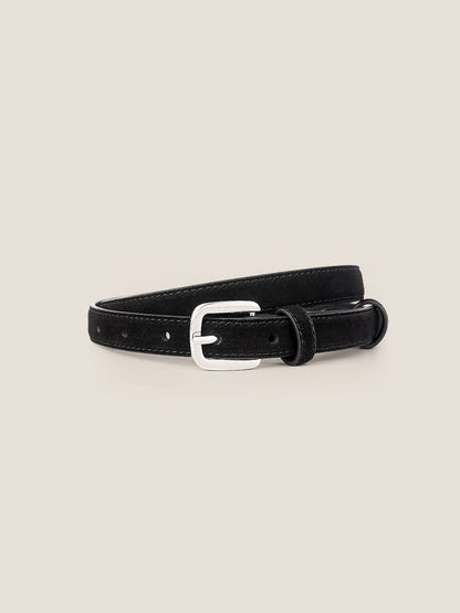 Luxury Suede Decorative Belt With Durable Alloy Buckle by LINTICO