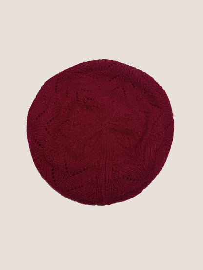 100% Wool Hand-Knit Beret by LINTICO